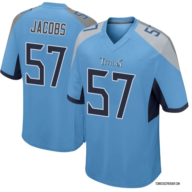 Light Blue Men's Curtis Jacobs Tennessee Titans Game Jersey