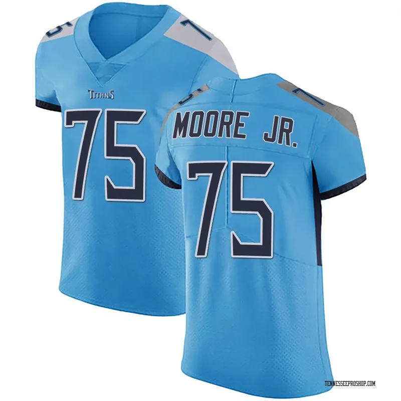 Light Blue Men's Dan Moore Jr. Tennessee Titans Elite Team Color Vapor Untouchable Jersey