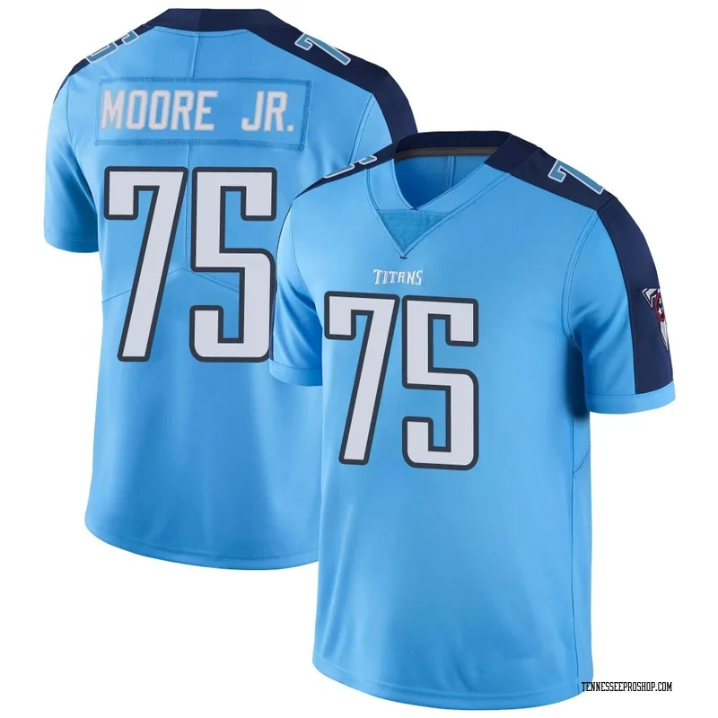 Light Blue Men's Dan Moore Jr. Tennessee Titans Limited Color Rush Jersey