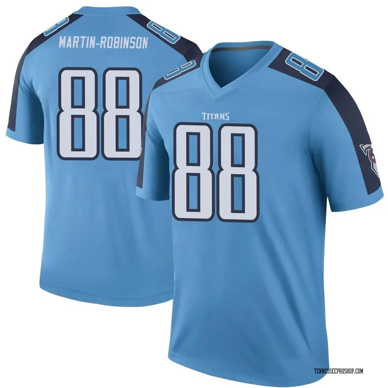 Light Blue Men's David Martin-Robinson Tennessee Titans Legend Color Rush Jersey