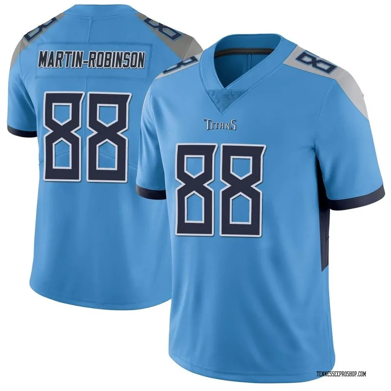 Light Blue Men's David Martin-Robinson Tennessee Titans Limited Vapor Untouchable Jersey