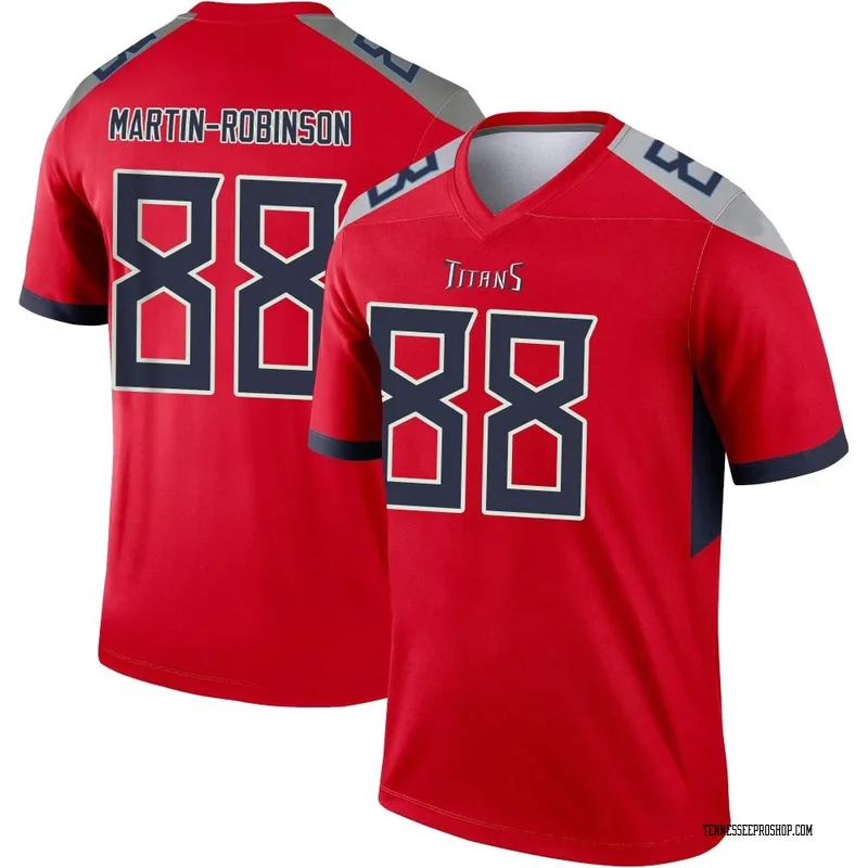 Red Men's David Martin-Robinson Tennessee Titans Legend Inverted Jersey